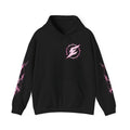 Epic Lightning Hoodie – 'EPIC' Logo Black Hooded Sweatshirt with Neon Pink Lightning Sleeves