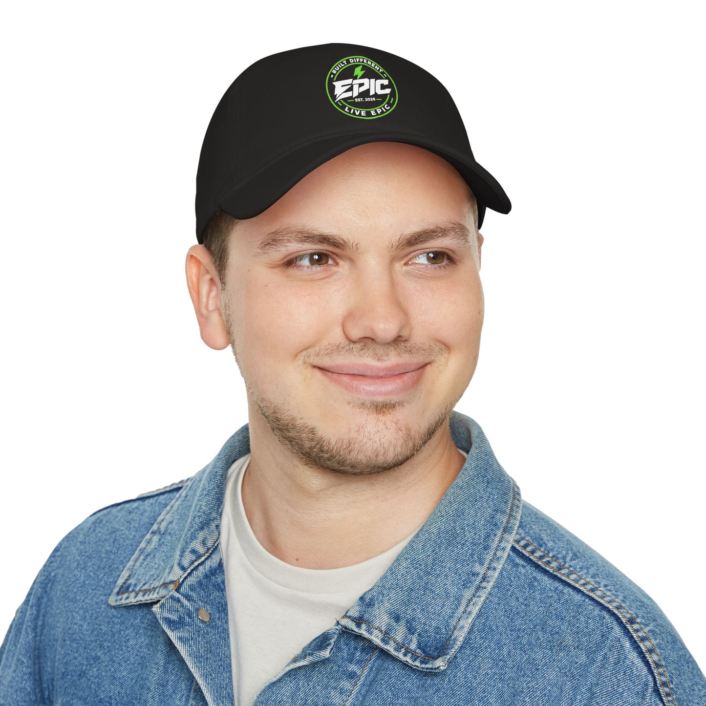 Ember Bolt Baseball Cap — Brand Neon Green Energy Logo Low-Profile Hat