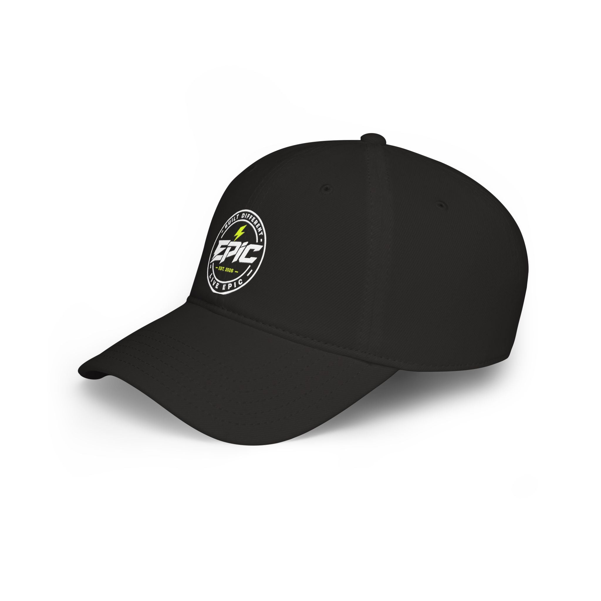 Ember Bolt Baseball Cap — Neon Green Energy Logo Low-Profile Hat