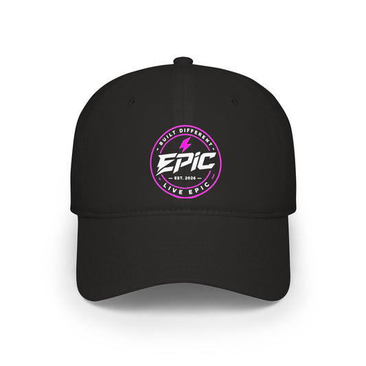 Ember Bolt Baseball Cap — Neon Pink Energy Logo Low-Profile Hat