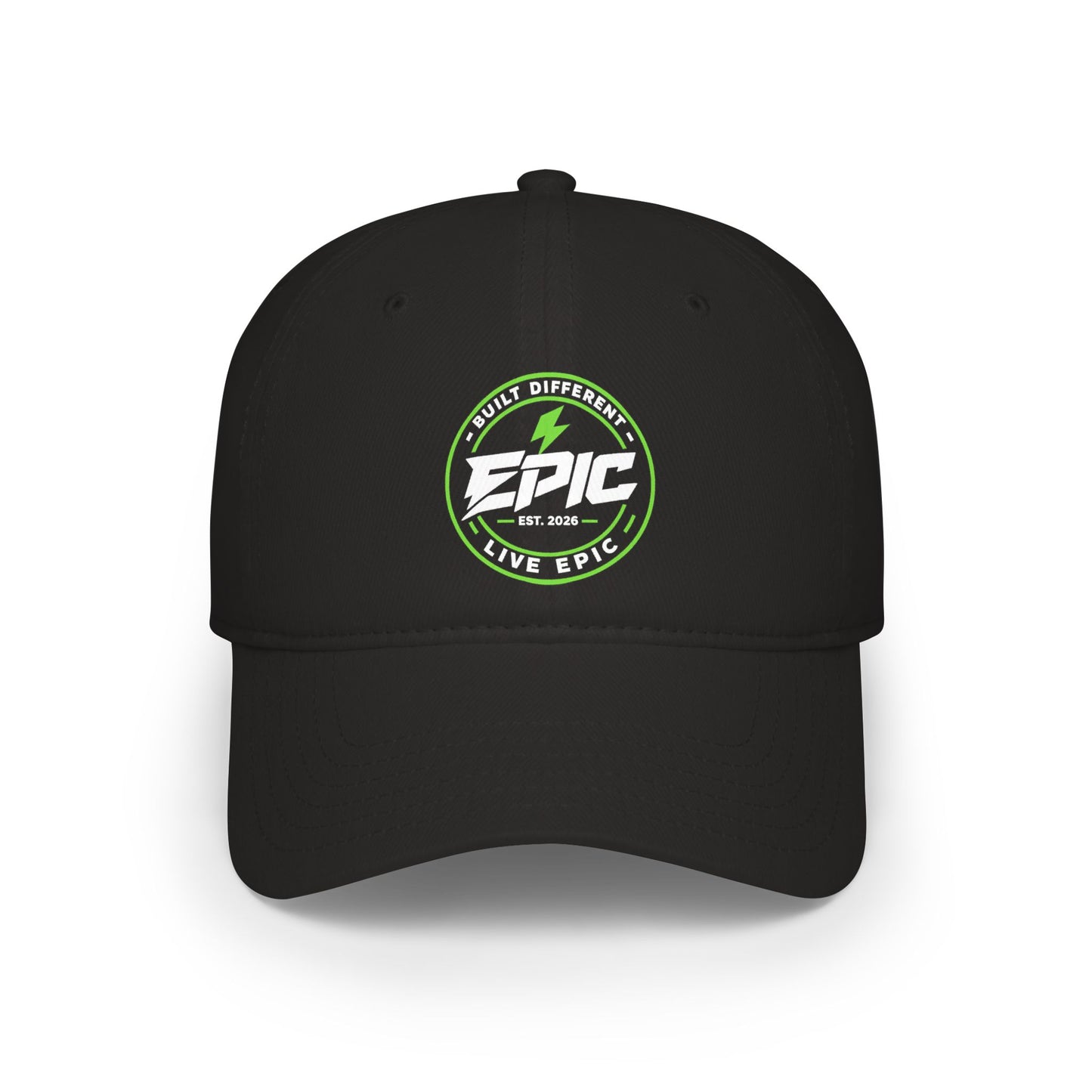 Ember Bolt Baseball Cap — Brand Neon Green Energy Logo Low-Profile Hat