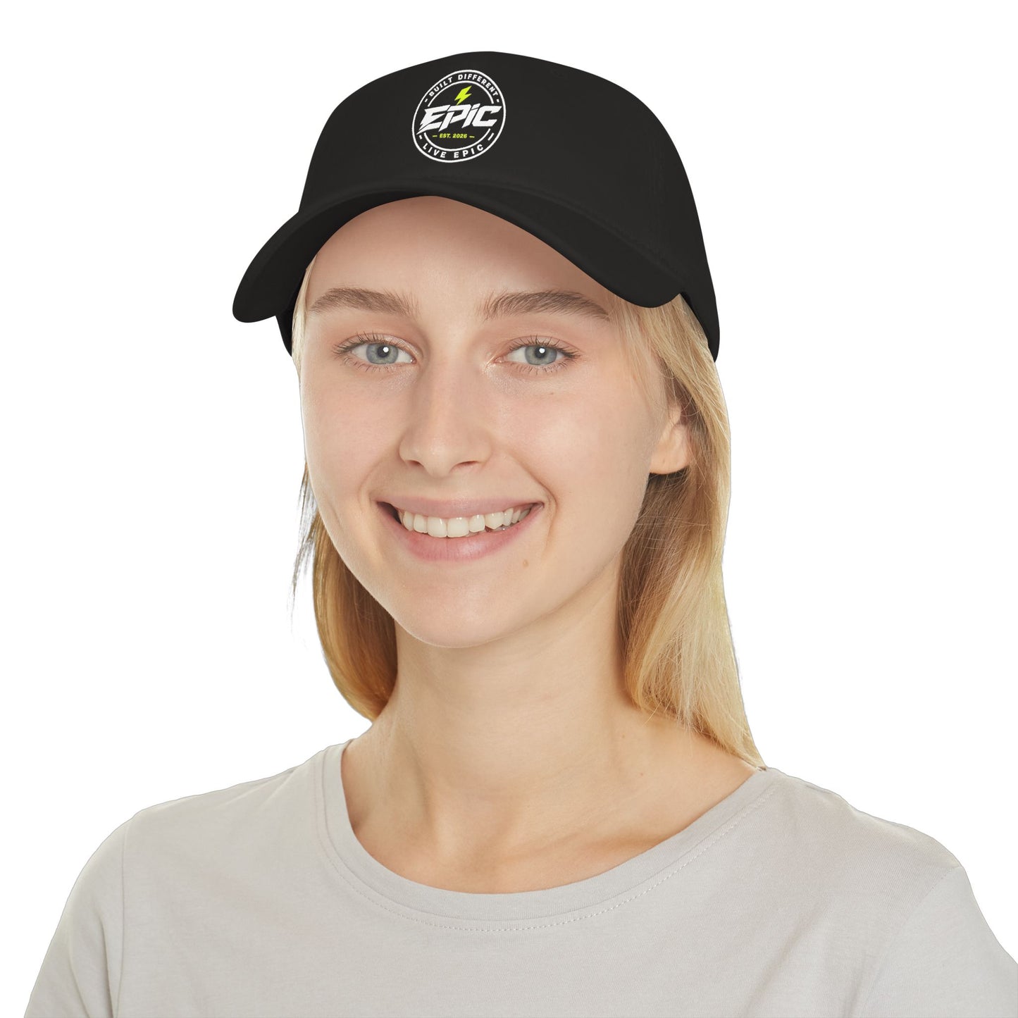 Ember Bolt Baseball Cap — White Energy Logo Low-Profile Hat