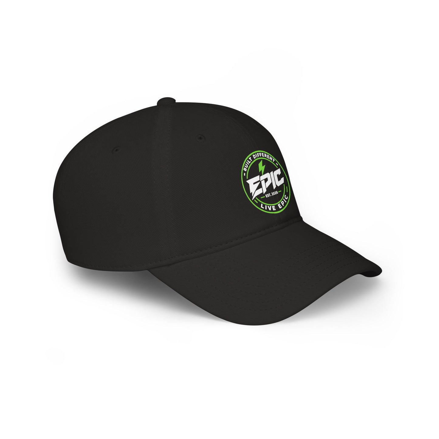 Ember Bolt Baseball Cap — Brand Neon Green Energy Logo Low-Profile Hat