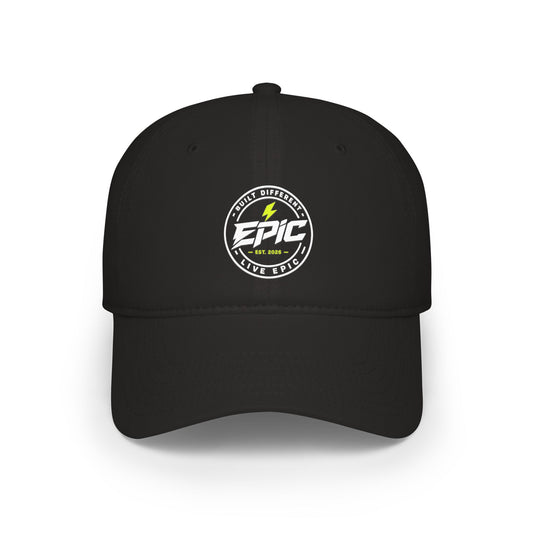 Ember Bolt Baseball Cap — White Energy Logo Low-Profile Hat