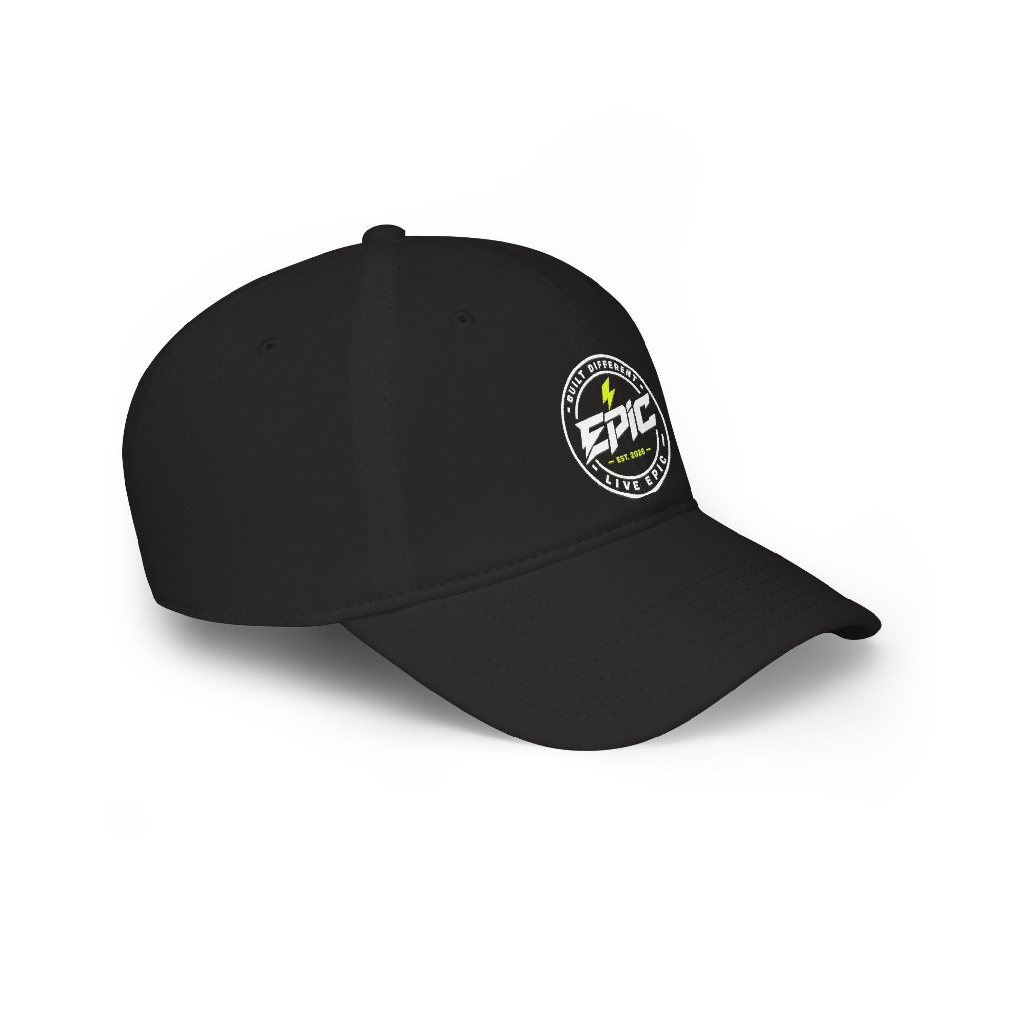 Ember Bolt Baseball Cap — Neon Green Energy Logo Low-Profile Hat