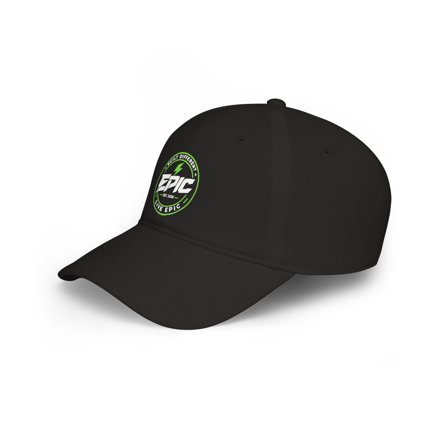 Ember Bolt Baseball Cap — Brand Neon Green Energy Logo Low-Profile Hat