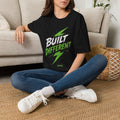 Built Different T-Shirt – Electric Green Lightning Graphic Tee