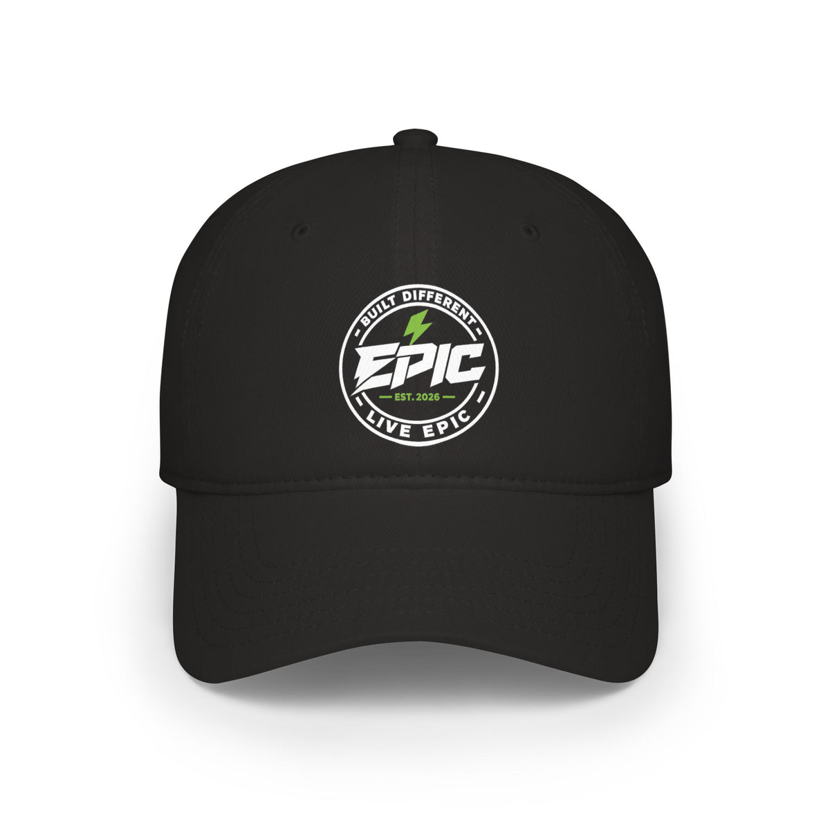 Ember Bolt Baseball Cap — White Energy Logo Low-Profile Hat