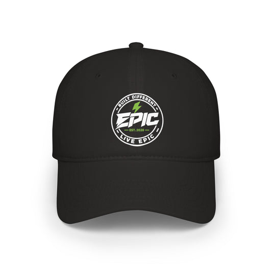 Ember Bolt Baseball Cap — White Energy Logo Low-Profile Hat
