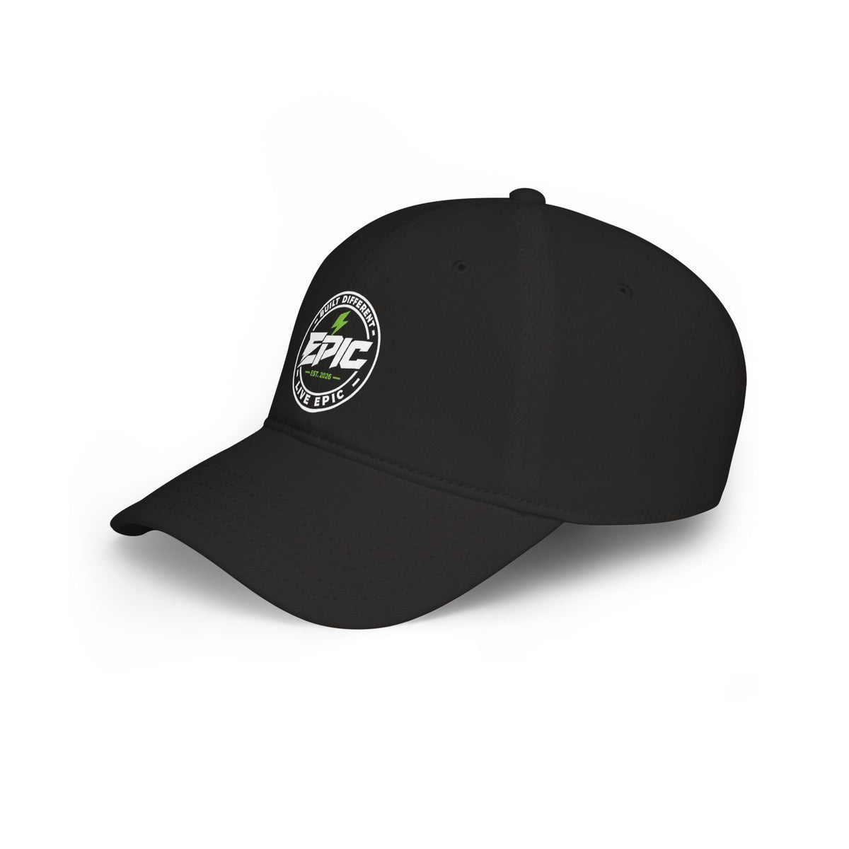 Ember Bolt Baseball Cap — White Energy Logo Low-Profile Hat