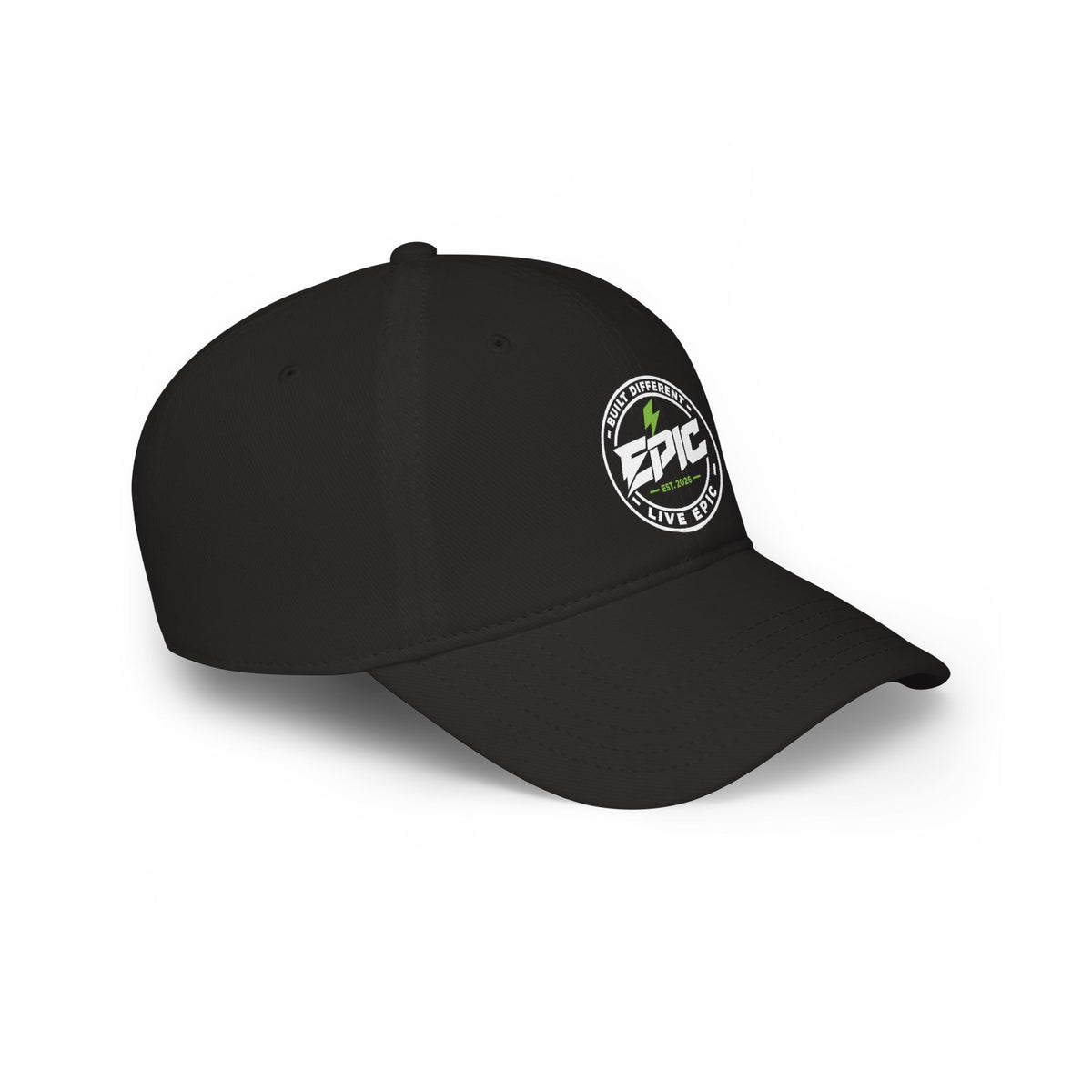 Ember Bolt Baseball Cap — White Energy Logo Low-Profile Hat