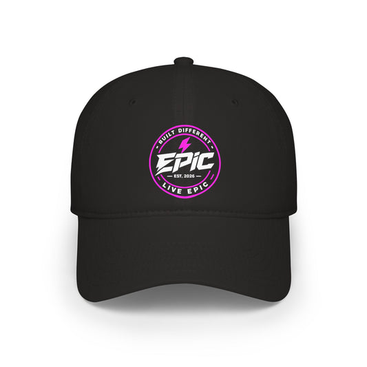 Ember Bolt Baseball Cap — Brand Neon Pink Energy Logo Low-Profile Hat