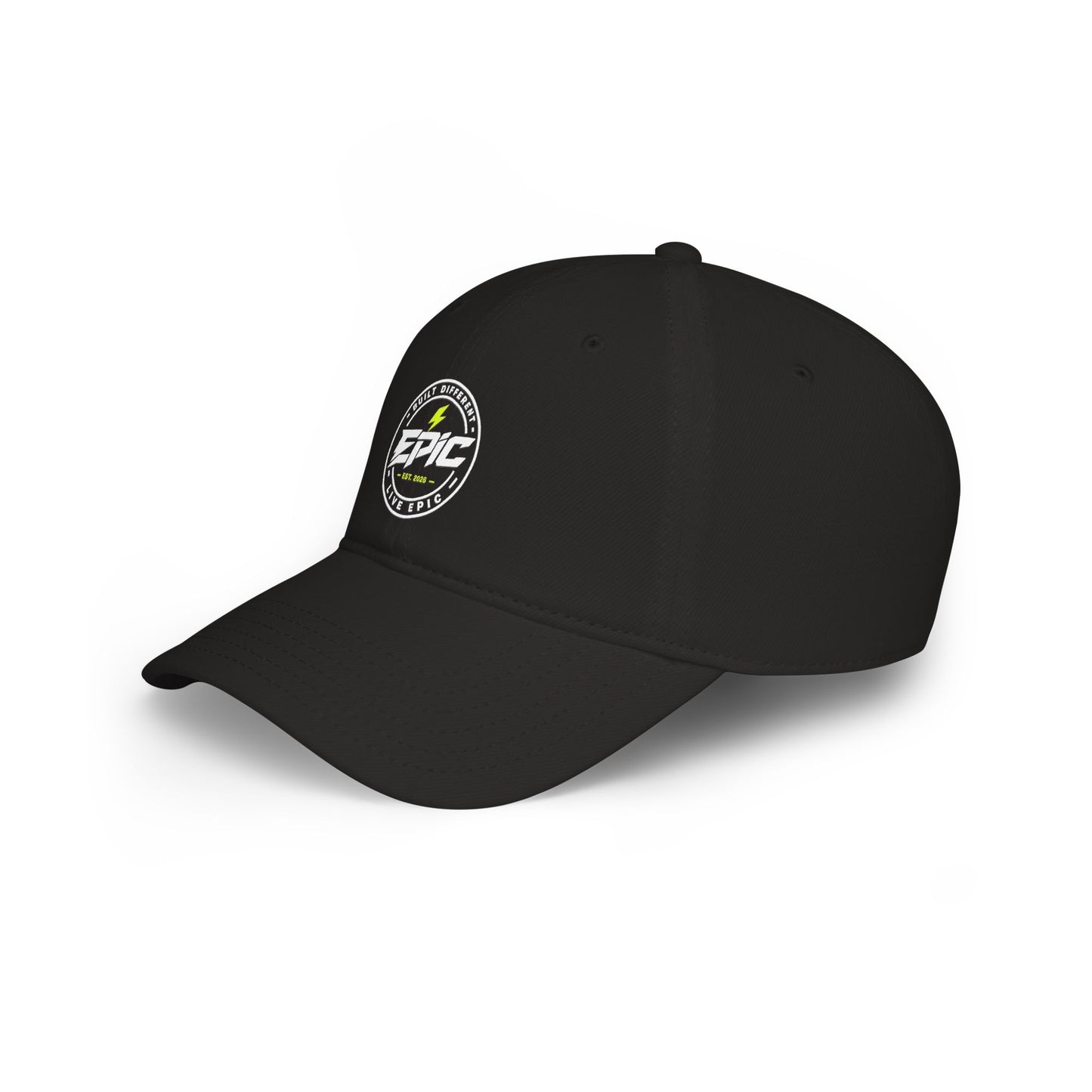 Ember Bolt Baseball Cap — White Energy Logo Low-Profile Hat